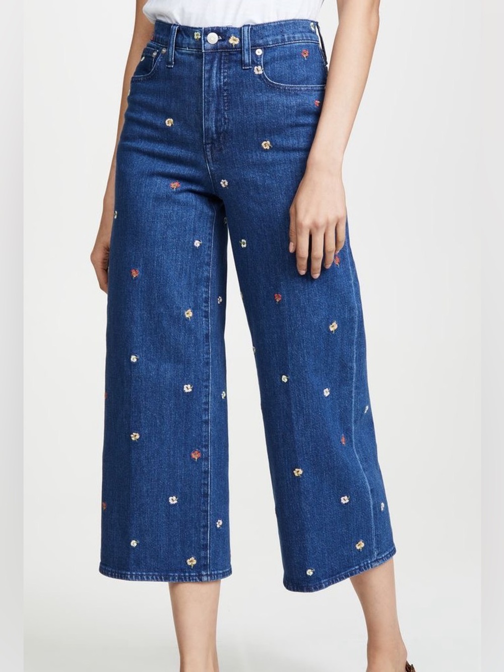 Madewell Wide Leg Crop Jeans Confetti Floral - Size 27